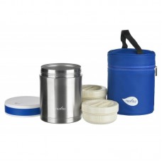 Термос металевий для їжі Nuvita 1000 мл, 2 контейнера, нерж. сталь, з термосумкою NV1478Pro Термос металевий для їжі Nuvita 1000 мл, 2 контейнера, нерж. сталь, з термосумкою NV1478Pro