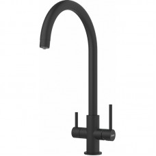 Змішувач для кухні Franke Lina Clear Water, довж.виливу - 272 мм, поворотний, 1+1 фільтр, хром-чорний Змішувач для кухні Franke Lina Clear Water, довж.виливу - 272 мм, поворотний, 1+1 фільтр, хром-чорний