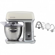 Кухонна машина Gorenje 1000Вт, чаша-метал, корпус-метал, насадок-4, сріблясто-бежевий Кухонна машина Gorenje 1000Вт, чаша-метал, корпус-метал, насадок-4, сріблясто-бежевий