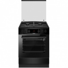 Плита Hansa комбінована, 65л, 60x60см, дисплей, конвекція, чавун, чорний