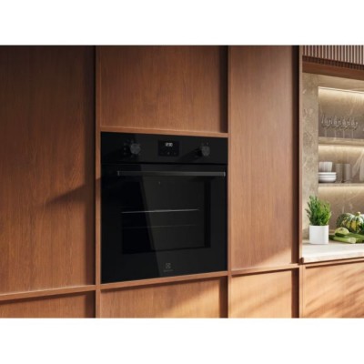 Духова шафа Electrolux електрична, 65л, A, дисплей, конвекція, телескопічні напрямні, чорний