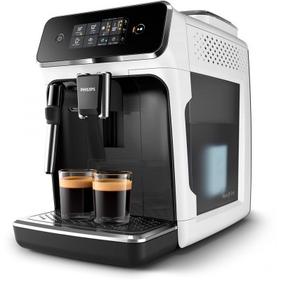 Кавомашина Philips Series 2300, 1.8л, зерно+мелена, дисплей, авторецептів -2, білий