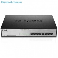 Комутатор мережевий D-Link DGS-1008MP Комутатор мережевий D-Link DGS-1008MP