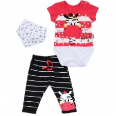 Боді Miniworld з брюками і слюнявчиком (14626-86G-pink) Боді Miniworld з брюками і слюнявчиком (14626-86G-pink)