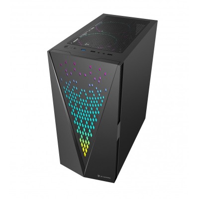 Корпус 2E GAMING GALAXY (G2055)MidT, 2xUSB2.0,1xUSB3.0, 3x120мм ARGB+стрічка, скло (бічна панель),без БЖ,чорний