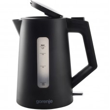 Електрочайник Gorenje 1.7л, Strix контроль, чорний матовий Електрочайник Gorenje 1.7л, Strix контроль, чорний матовий