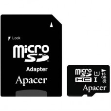 Карта пам'яті Apacer 16GB microSDHC UHS-I Class10 w/ 1 Adapter RP (AP16GMCSH10U1-R) Карта пам'яті Apacer 16GB microSDHC UHS-I Class10 w/ 1 Adapter RP (AP16GMCSH10U1-R)
