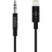 Кабель мультимедийный 3.5 mm Audio Cable to Lightning MFI, 0.9m, Black Belkin (AV10172BT03-BLK)