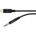 Кабель мультимедийный 3.5 mm Audio Cable to Lightning MFI, 0.9m, Black Belkin (AV10172BT03-BLK)