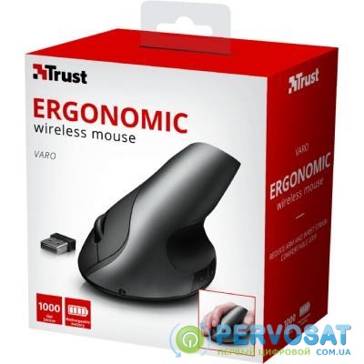 Мышка Trust Varo Ergonomic Wireless Black (22126)