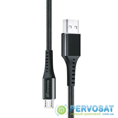 Дата кабель USB 2.0 AM to Micro 5P 1.2m Grand-X (FM-12B)