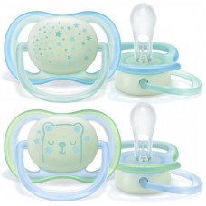 Пустушка Philips AVENT Ultra Air Нічна 0-6 міс для хлопч. 2 шт (SCF376/11) Пустушка Philips AVENT Ultra Air Нічна 0-6 міс для хлопч. 2 шт (SCF376/11)