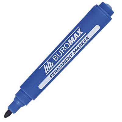 Маркер BUROMAX Permanent "JOBMAX", round tip, blue (BM.8700-02)