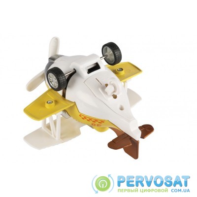 Same Toy Самолет металлический инерционный Aircraft со светом и звуком (желтый)
