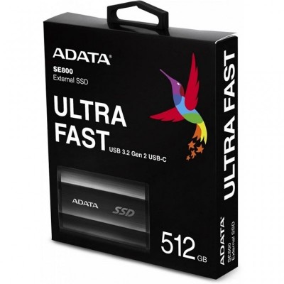 Накопитель SSD USB 3.2 512GB ADATA (ASE800-512GU32G2-CBK)