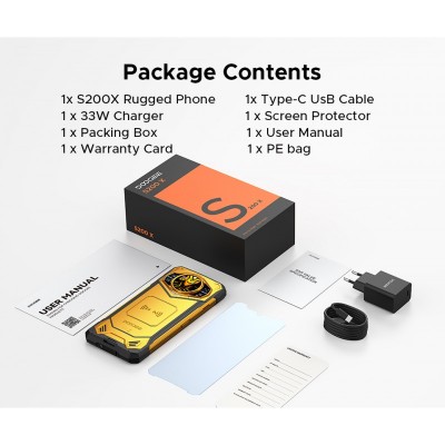 Смартфон Doogee S200X 5G 6.72" 12/512ГБ, 2SIM, 10100мА•год, чорний (з тепловізором)