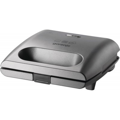 Міні-гриль Gorenje 700Вт, алюміній, 1 пластина-гриль , корпус-пластик+метал, сірий