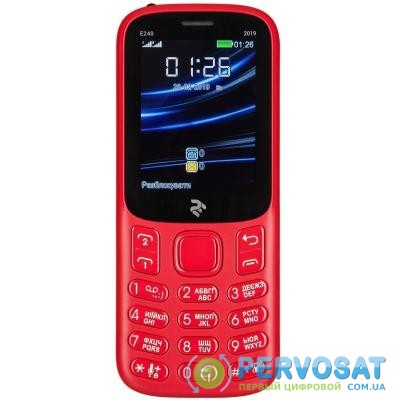 Мобильный телефон 2E E240 2019 Red (680576170019)