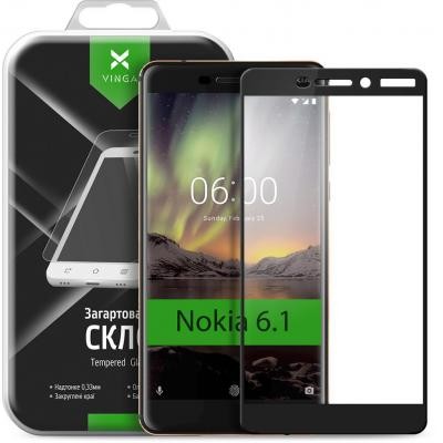 Стекло защитное Vinga для Nokia 6.1 Black (VTPGS-N61B)