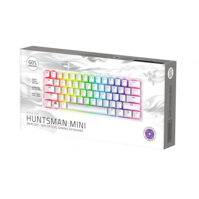 Клавіатура ігрова Razer Huntsman Mini Mercury Ed. Red Switch USB US RGB, White