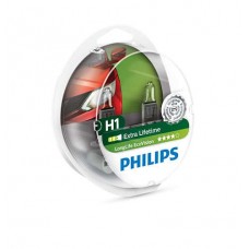 Лампа галогенна Philips H1 LongLife EcoVision, 2шт/блістер Лампа галогенна Philips H1 LongLife EcoVision, 2шт/блістер