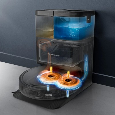 Робот-пилосос Rowenta миючий X-Plorer Serie 575 Max Standard, 10000ПаВт, h=10.5см, 0.22л, конт пил -0.3л, автон. робота до 120хв, чорний