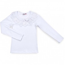 Кофта Matilda з мереживною оборкою (8430-128G-white) Кофта Matilda з мереживною оборкою (8430-128G-white)