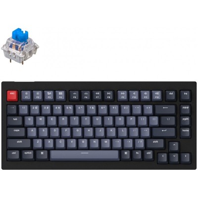 Клавиатура Keychron V1 84 Key QMK Gateron G PRO Blue Hot-Swap RGB Carbon Black