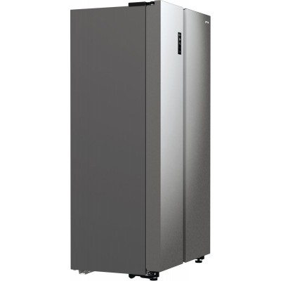 Холодильник SBS Gorenje, 179х67х92см, 2 двері, 356( 191)л, А++, NF+, Інв. , Зона св-ті, Зовн. Диспл, матовий сірий