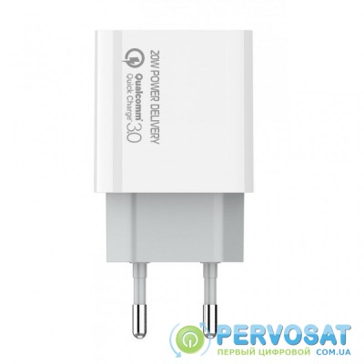 Зарядное устройство Colorway Power Delivery Port USB Type-C (20W) V2 white (CW-CHS026PD-WT)