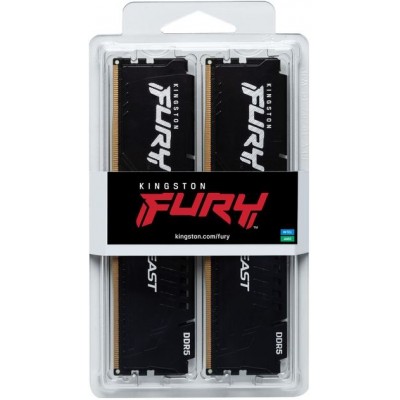 Пам'ять ПК Kingston DDR5 32GB KIT (16GBx2) 6000 Beast Black XMP