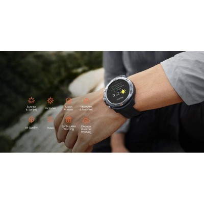 Смарт-годинник Mibro GS Explorer 48мм, 1.32", 466x466, AMOLED, BT 5.3, Dual-band GPS, 10 ATM, чорний обсидіан