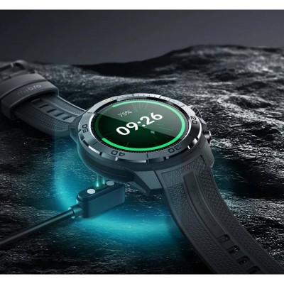 Смарт-годинник Mibro GS Explorer 48мм, 1.32", 466x466, AMOLED, BT 5.3, Dual-band GPS, 10 ATM, чорний обсидіан