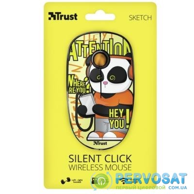 Мышка Trust Sketch Silent Click Wireless Yellow (23337)