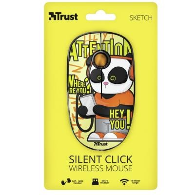 Мышка Trust Sketch Silent Click Wireless Yellow (23337)