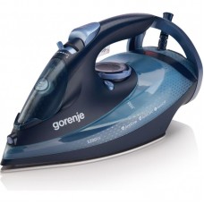 Праска Gorenje, 3250Вт, 420мл, паровий удар-250гр, верт. відпарювання, антинакип, автовідключення, керам. підошва, чорно-синій Праска Gorenje, 3250Вт, 420мл, паровий удар-250гр, верт. відпарювання, антинакип, автовідключення, керам. підошва, чорно-синій