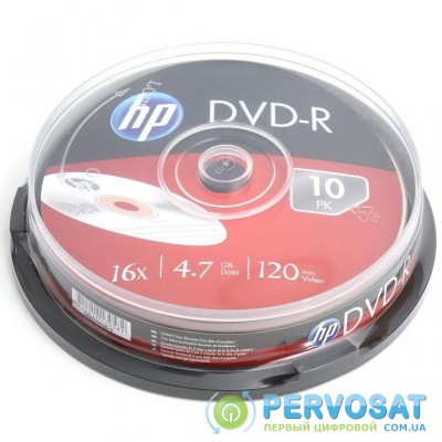 Диск DVD HP DVD-R 4.7GB 16X 10шт (69315/DME00026-3)
