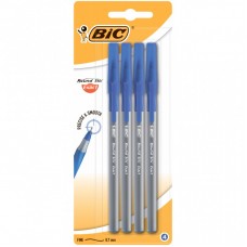 Ручка кулькова Bic Round Stic Exact, синя, 4шт в блістері (bc932857) Ручка кулькова Bic Round Stic Exact, синя, 4шт в блістері (bc932857)