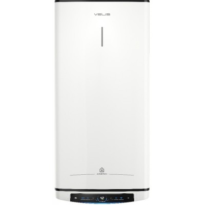 Водонагрівач електр. Ariston плаский слім VELIS PRO DRY WIFI 80 EU, 80л, 2*1,5кВт, сух тен, ун. монтаж, електр. кер-ння, B, Італія, Білий