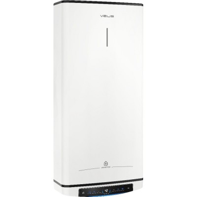 Водонагрівач електр. Ariston плаский слім VELIS PRO DRY WIFI 80 EU, 80л, 2*1,5кВт, сух тен, ун. монтаж, електр. кер-ння, B, Італія, Білий