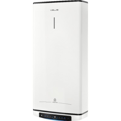 Водонагрівач електр. Ariston плаский слім VELIS PRO DRY WIFI 80 EU, 80л, 2*1,5кВт, сух тен, ун. монтаж, електр. кер-ння, B, Італія, Білий