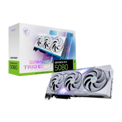 Відеокарта MSI GeForce RTX 5080 16GB GDDR7 GAMING TRIO OC WHITE