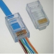 Конектор RJ45 cat.6, наскрізні отвори, 50 шт Merlion (10583) Конектор RJ45 cat.6, наскрізні отвори, 50 шт Merlion (10583)