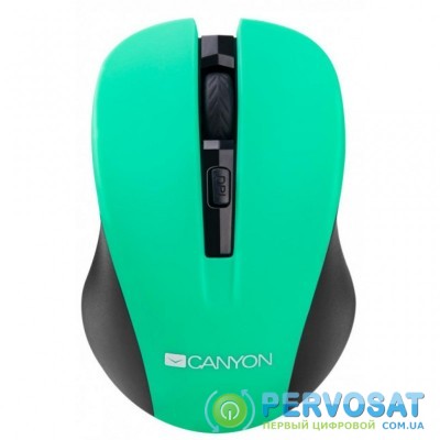 Мышка CANYON CNE-CMSW1GR Wireless Black-Green (CNE-CMSW1GR)