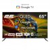 Телевізор 65" 2E QLED 4K 60Hz Smart Google TV Black