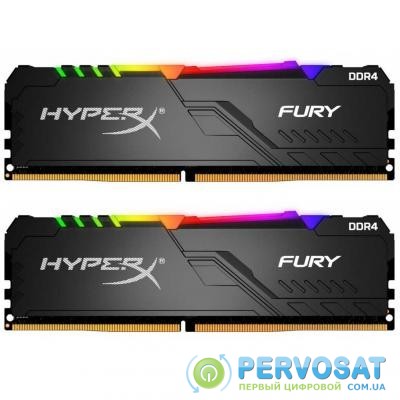 Модуль памяти для компьютера DDR4 16GB (2x8GB) 2400 MHz HyperX Fury RGB Kingston (HX424C15FB3AK2/16)