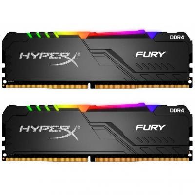 Модуль памяти для компьютера DDR4 16GB (2x8GB) 2400 MHz HyperX Fury RGB Kingston (HX424C15FB3AK2/16)