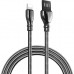 Дата кабель USB 2.0 AM to Lightning 1.0m metal spring black ColorWay (CW-CBUL013-BK)