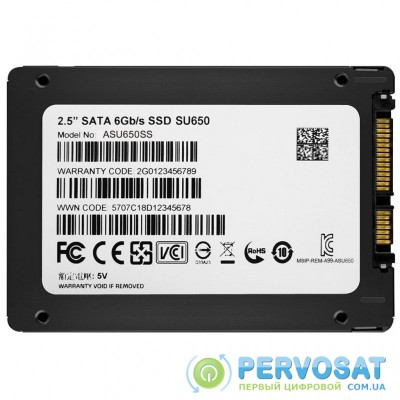 Накопитель SSD 2.5" 512GB ADATA (ASU650SS-512GT-R)