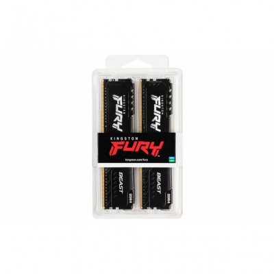 Модуль памяти для компьютера DDR4 32GB (2x16GB) 3733 MHz Fury Beast Black Kingston Fury (ex.HyperX) (KF437C19BB1K2/32)